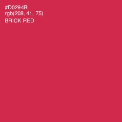 #D0294B - Brick Red Color Image